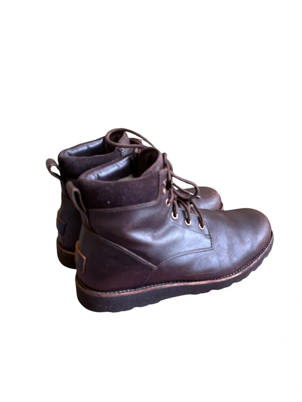 Ugg Australia Seton Men's  Shearling Lined Leather Boots Black 1008146 size 10